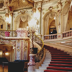 © Prof. Ali Meyer | Hamlet | Karin Henkel | Komparserie Ali Meyer :: Darstellender Kuenstler | Burgtheater auf Tournee im Staatstheater Wiesbaden 2025